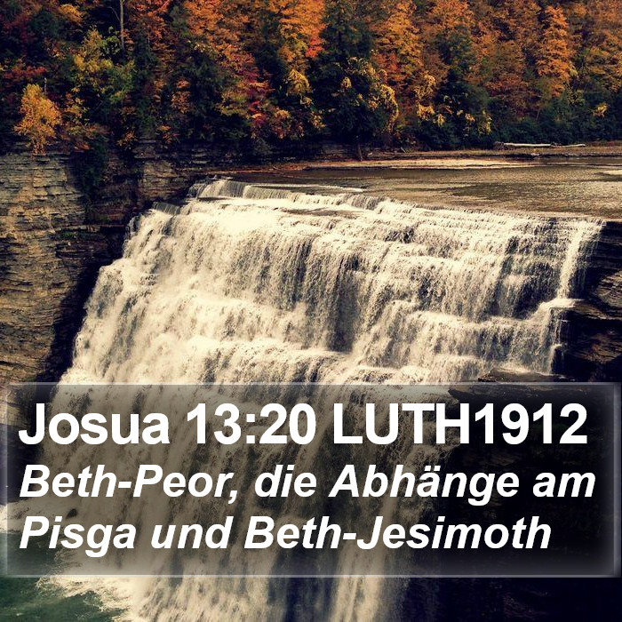 Josua 13:20 LUTH1912 Bible Study
