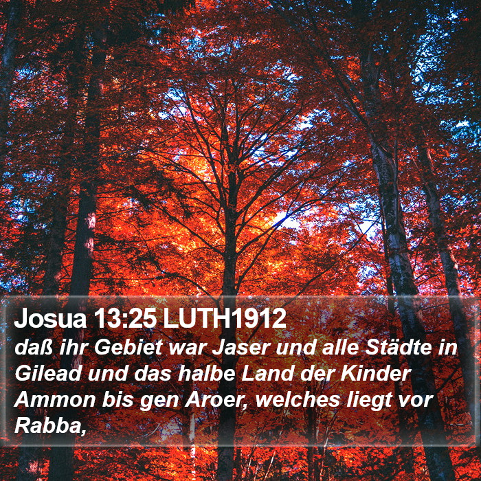 Josua 13:25 LUTH1912 Bible Study