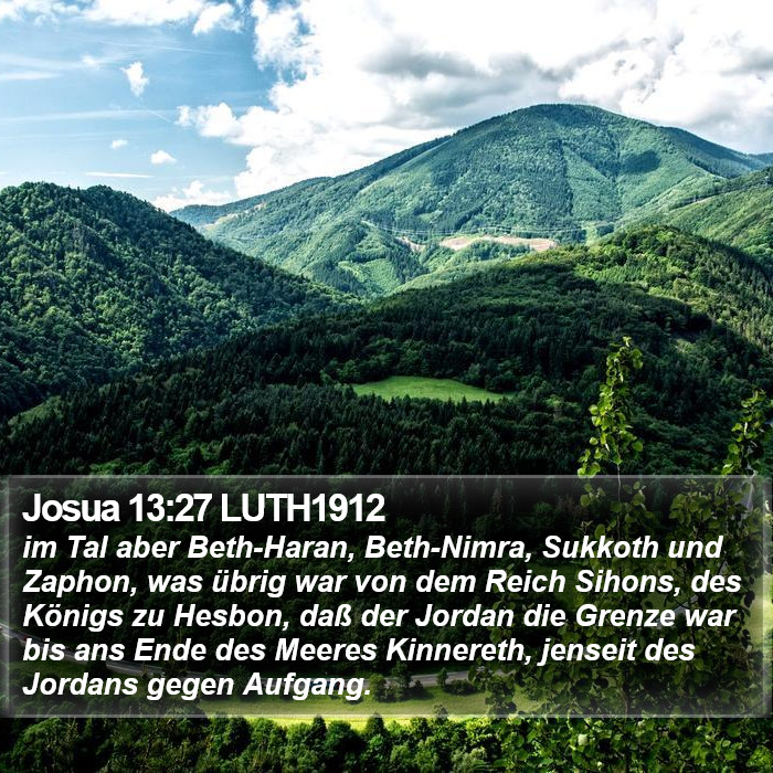 Josua 13:27 LUTH1912 Bible Study