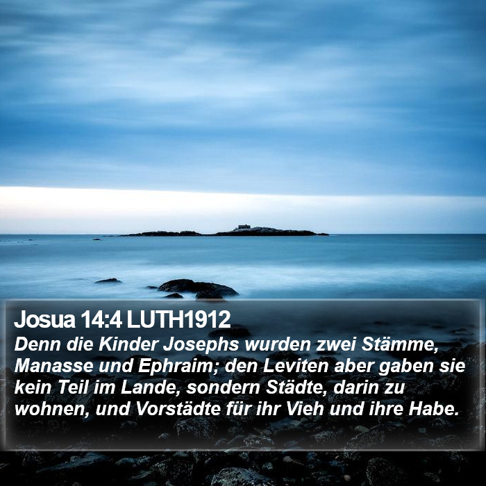 Josua 14:4 LUTH1912 Bible Study
