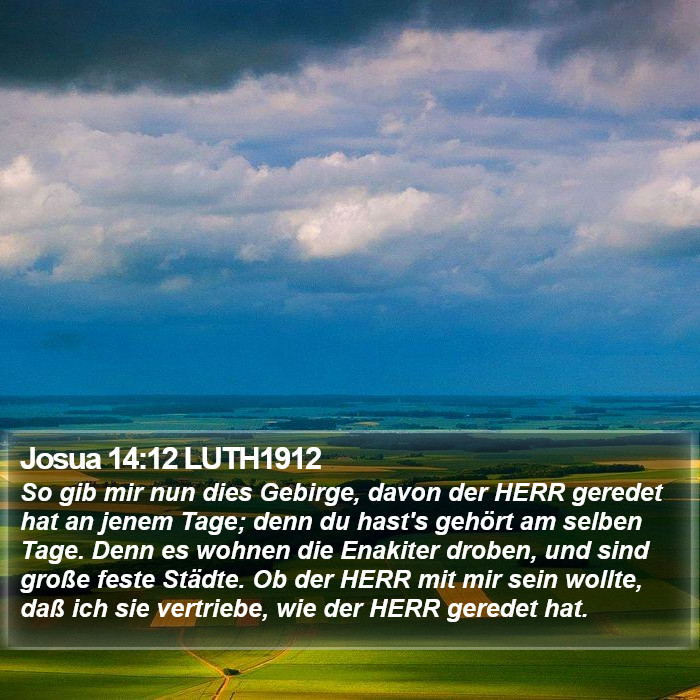 Josua 14:12 LUTH1912 Bible Study