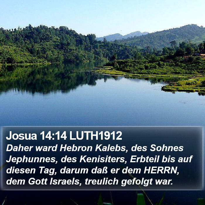 Josua 14:14 LUTH1912 Bible Study