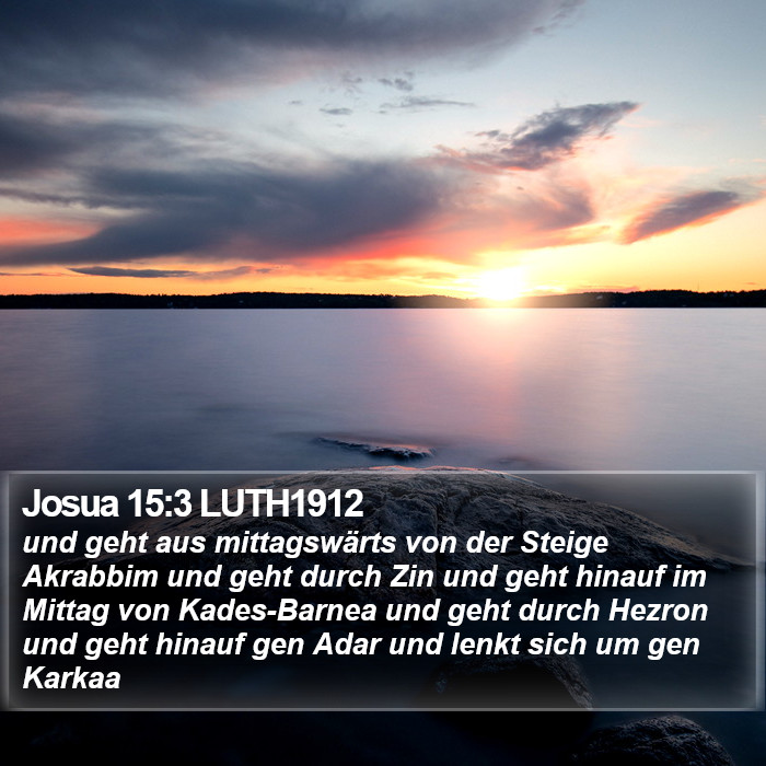 Josua 15:3 LUTH1912 Bible Study