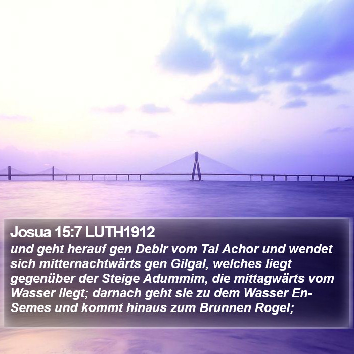 Josua 15:7 LUTH1912 Bible Study