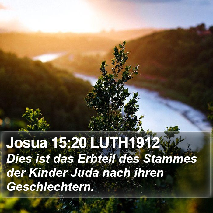 Josua 15:20 LUTH1912 Bible Study