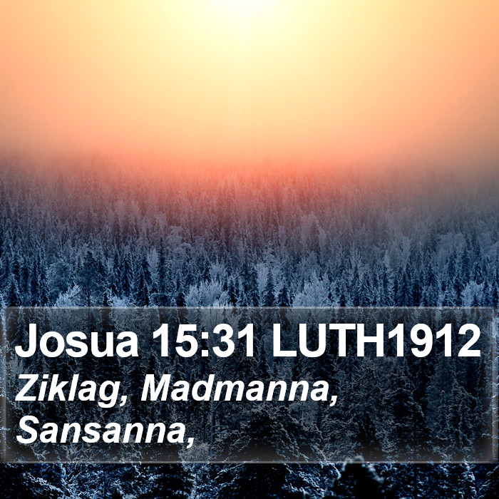 Josua 15:31 LUTH1912 Bible Study