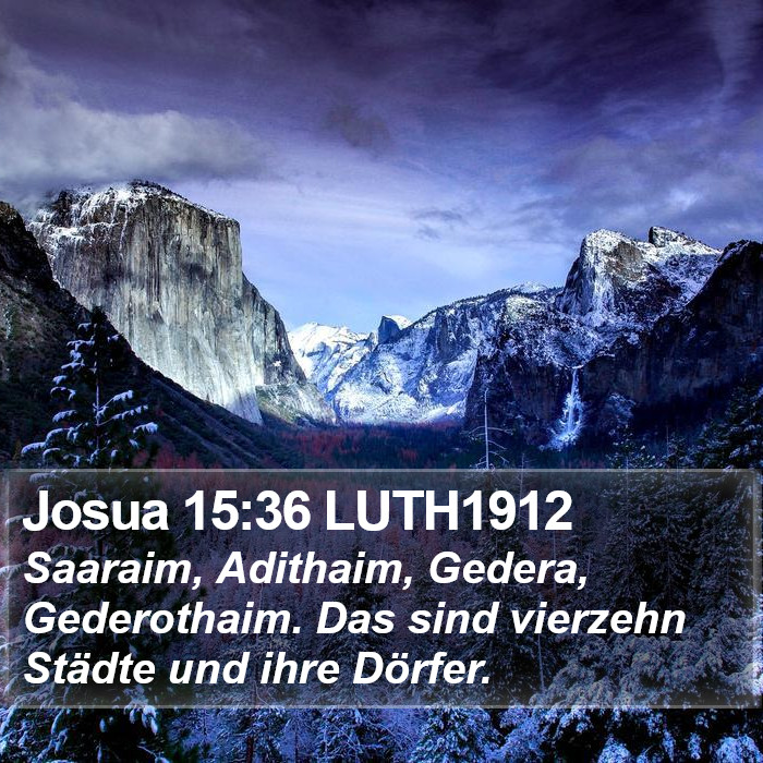 Josua 15:36 LUTH1912 Bible Study