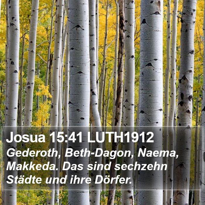 Josua 15:41 LUTH1912 Bible Study