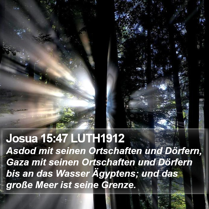 Josua 15:47 LUTH1912 Bible Study