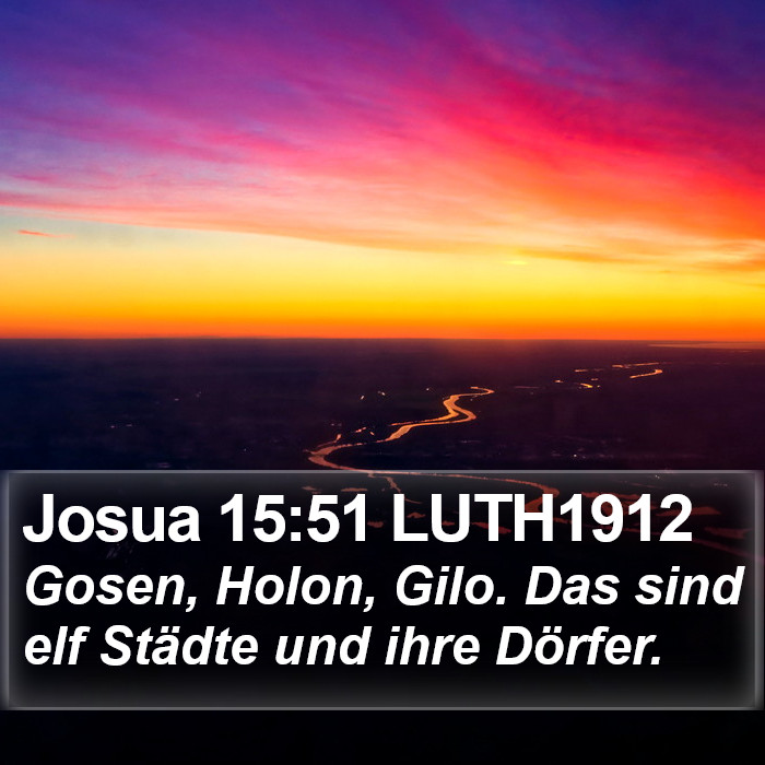 Josua 15:51 LUTH1912 Bible Study