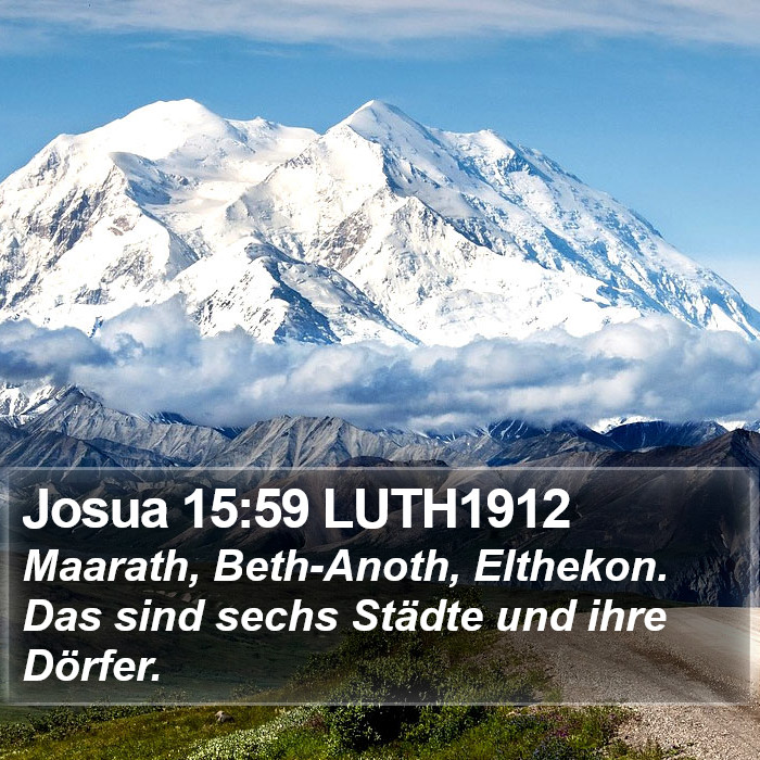 Josua 15:59 LUTH1912 Bible Study
