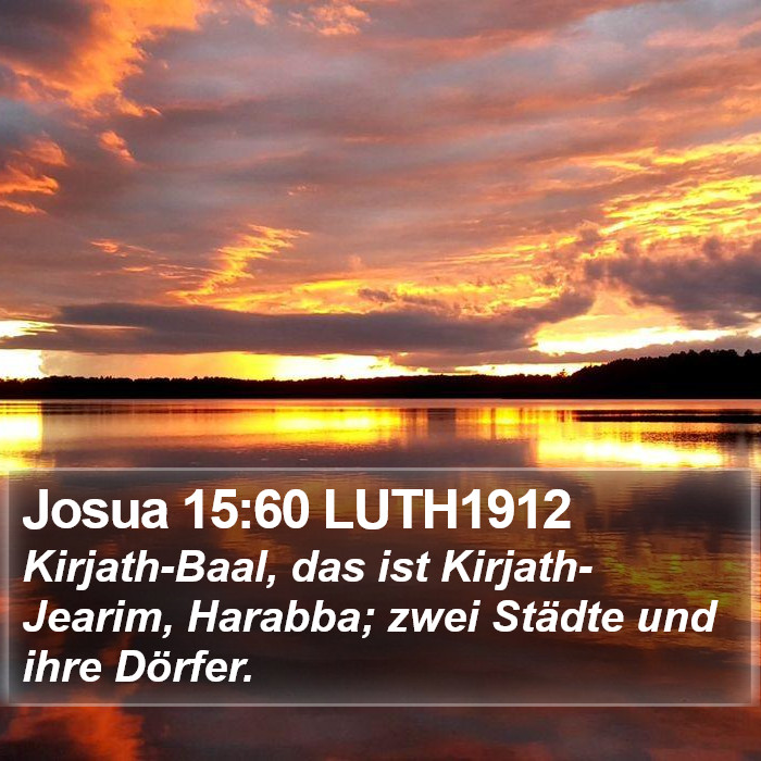 Josua 15:60 LUTH1912 Bible Study