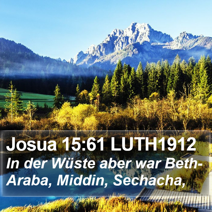 Josua 15:61 LUTH1912 Bible Study