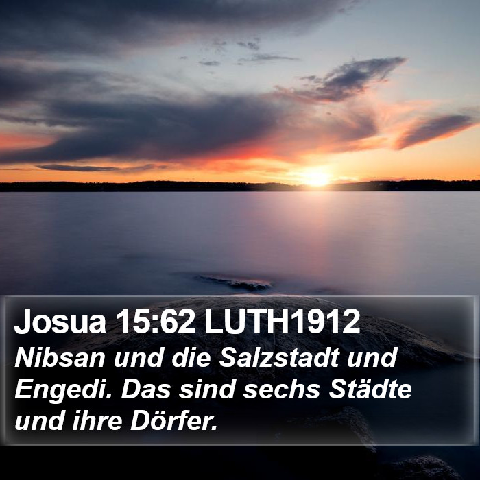 Josua 15:62 LUTH1912 Bible Study