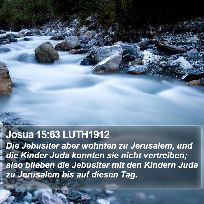 Josua 15:63 LUTH1912 Bible Study