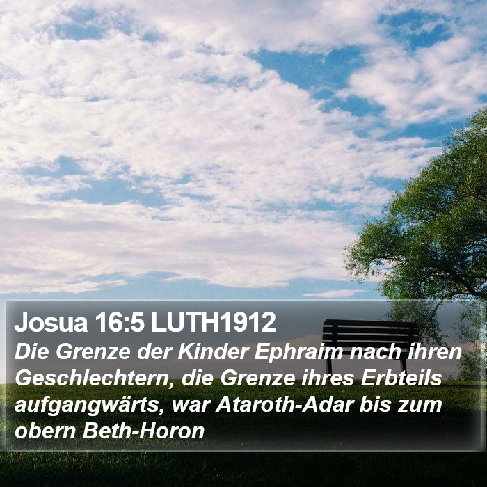 Josua 16:5 LUTH1912 Bible Study