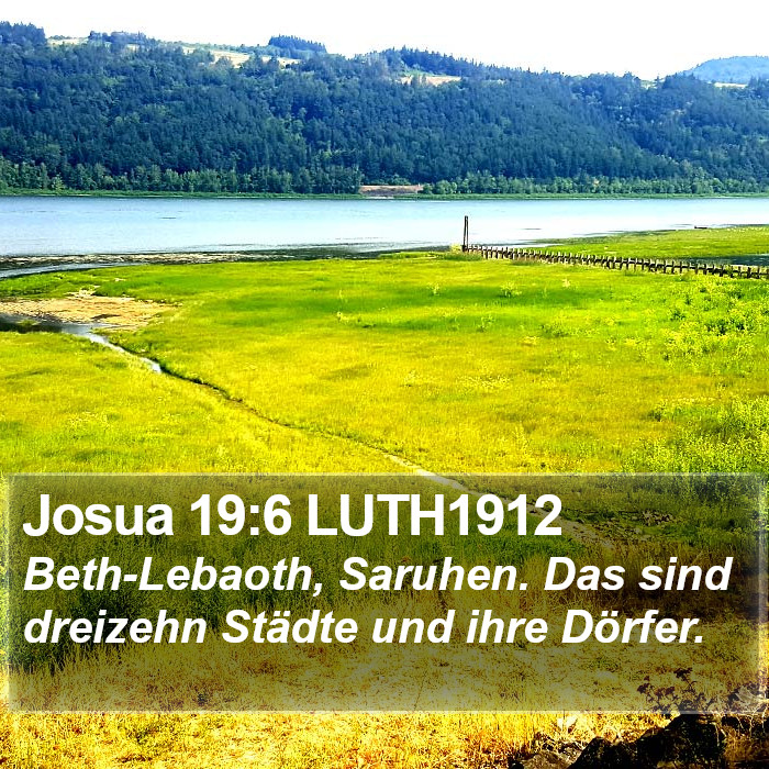 Josua 19:6 LUTH1912 Bible Study