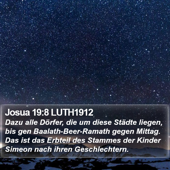 Josua 19:8 LUTH1912 Bible Study