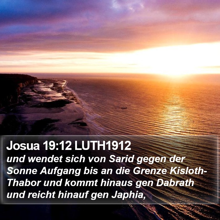 Josua 19:12 LUTH1912 Bible Study