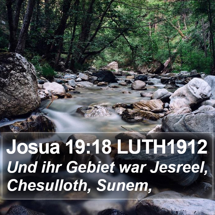 Josua 19:18 LUTH1912 Bible Study