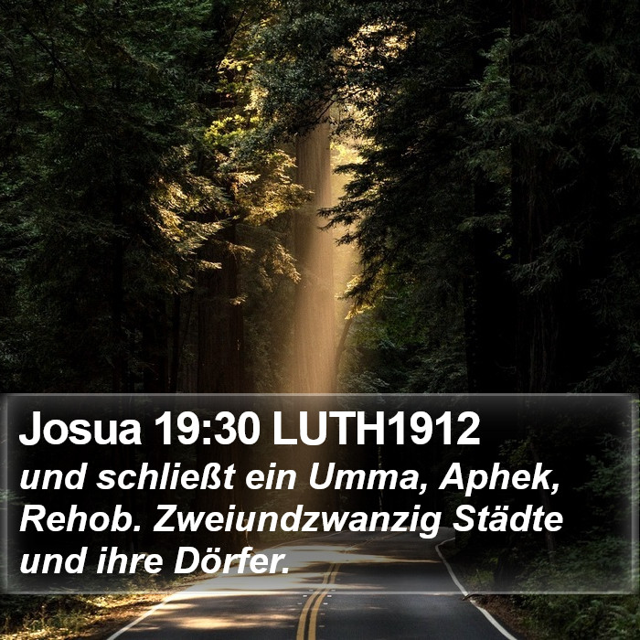 Josua 19:30 LUTH1912 Bible Study