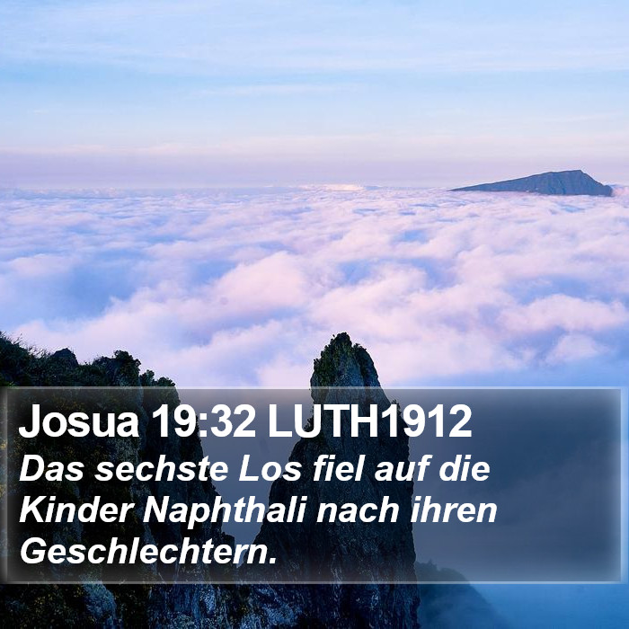 Josua 19:32 LUTH1912 Bible Study