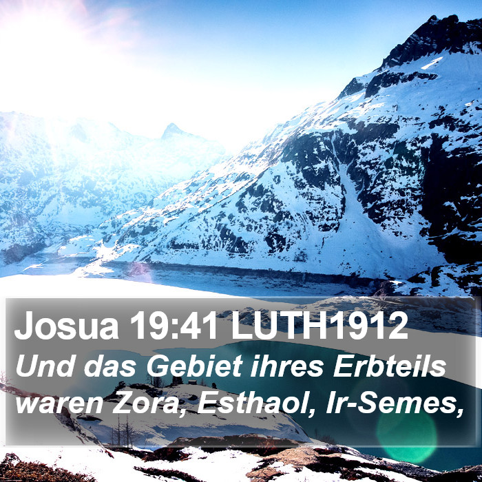 Josua 19:41 LUTH1912 Bible Study