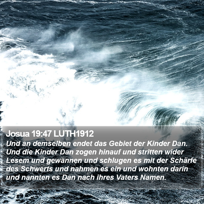 Josua 19:47 LUTH1912 Bible Study
