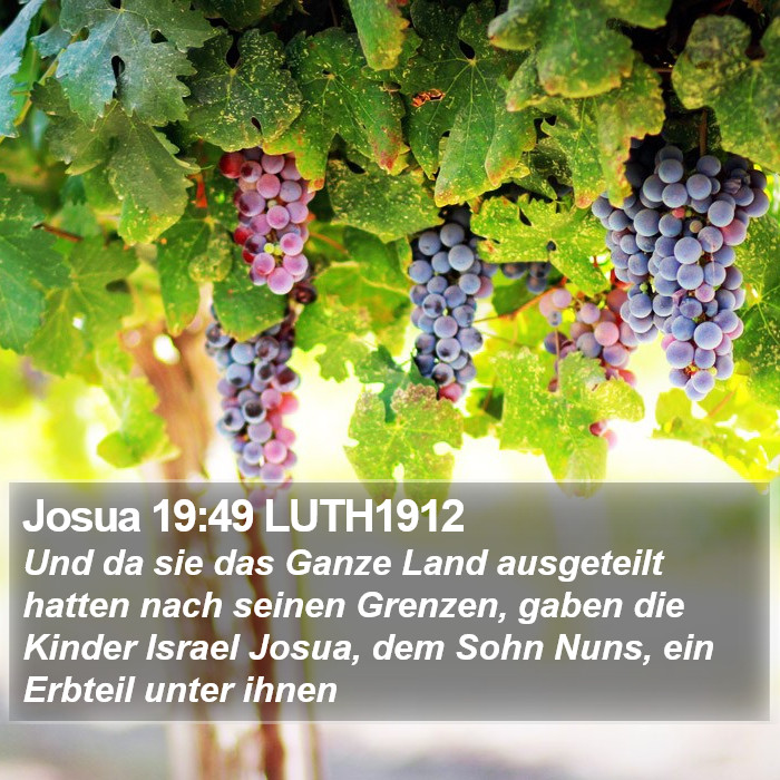 Josua 19:49 LUTH1912 Bible Study