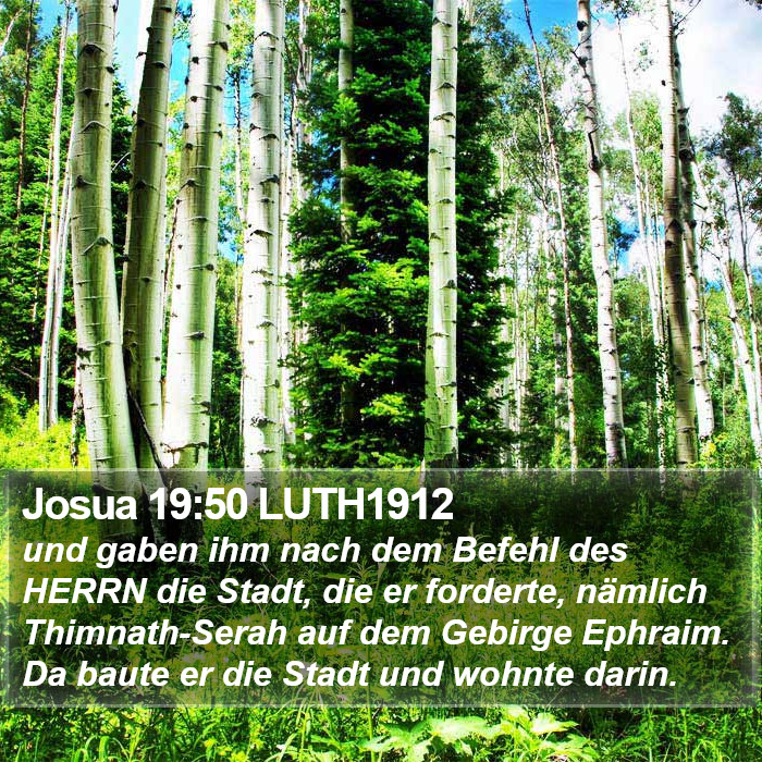 Josua 19:50 LUTH1912 Bible Study