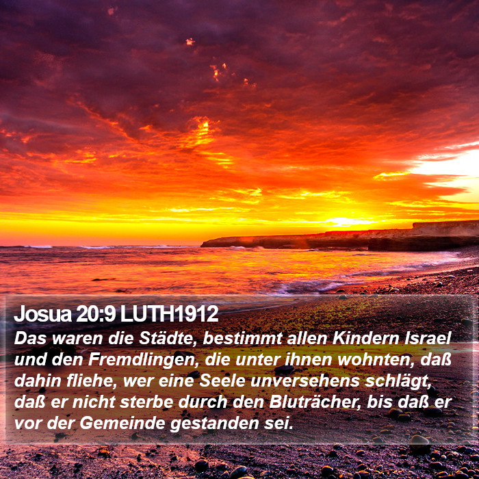 Josua 20:9 LUTH1912 Bible Study