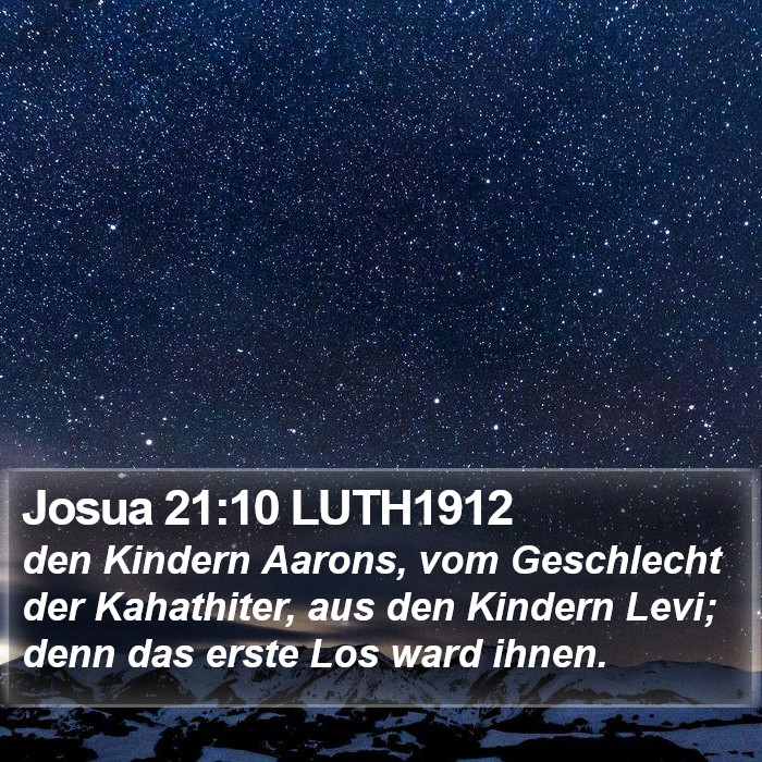 Josua 21:10 LUTH1912 Bible Study