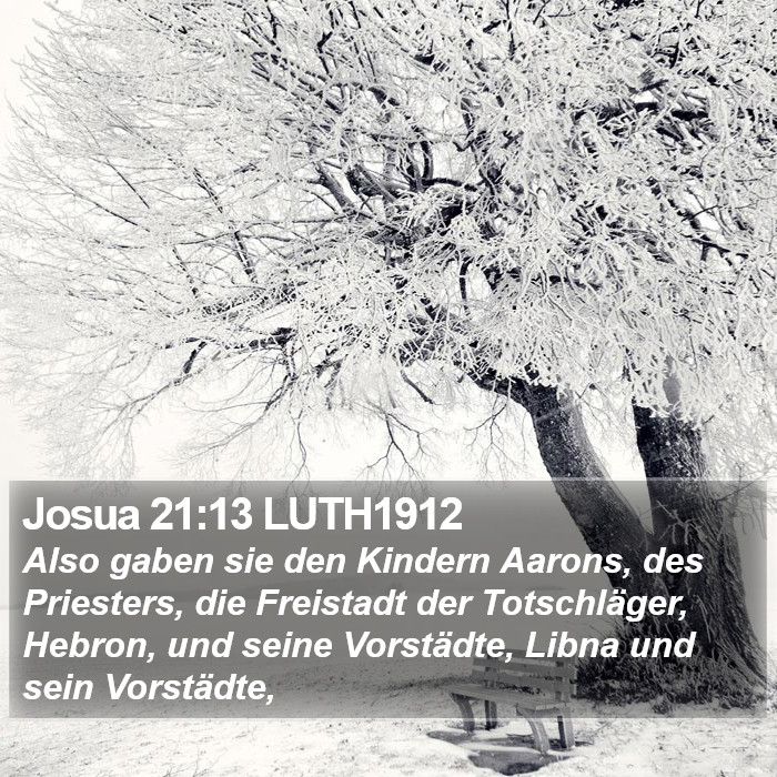 Josua 21:13 LUTH1912 Bible Study