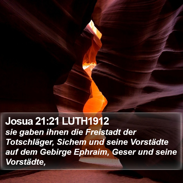 Josua 21:21 LUTH1912 Bible Study