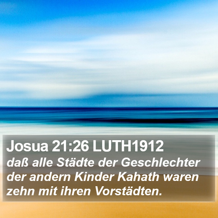 Josua 21:26 LUTH1912 Bible Study