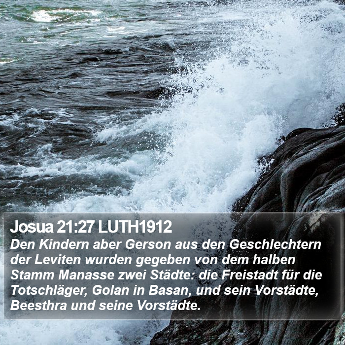 Josua 21:27 LUTH1912 Bible Study