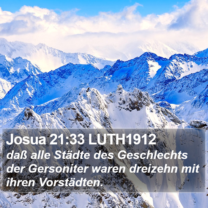 Josua 21:33 LUTH1912 Bible Study