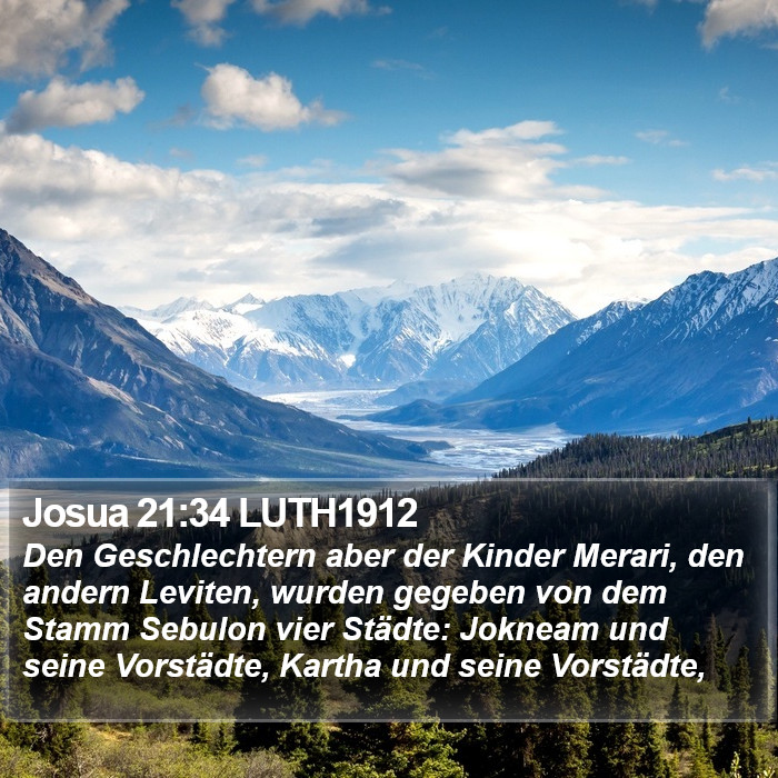Josua 21:34 LUTH1912 Bible Study