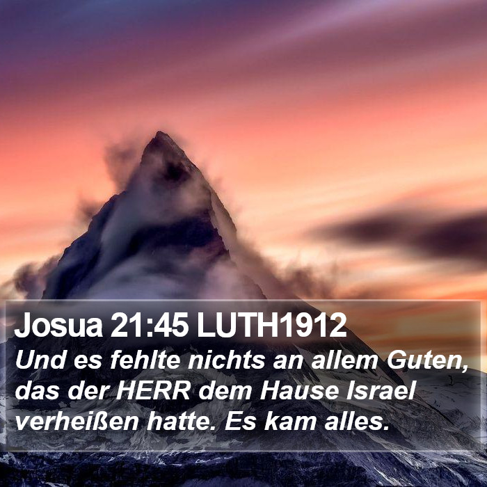 Josua 21:45 LUTH1912 Bible Study