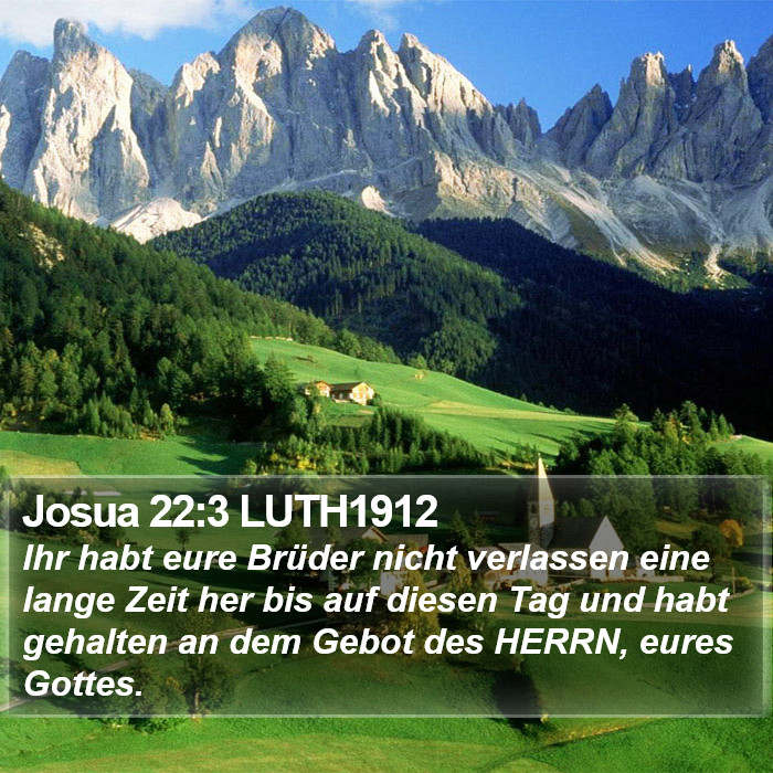 Josua 22:3 LUTH1912 Bible Study