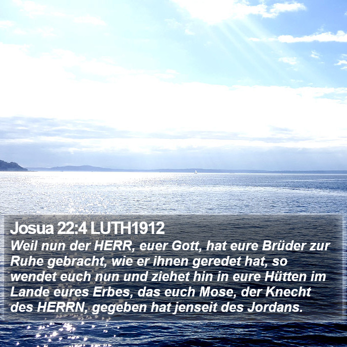 Josua 22:4 LUTH1912 Bible Study