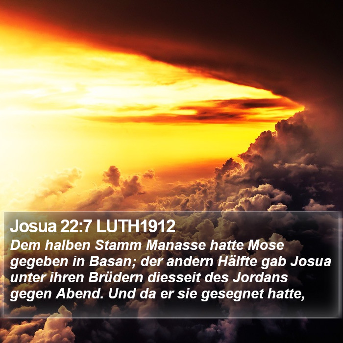 Josua 22:7 LUTH1912 Bible Study