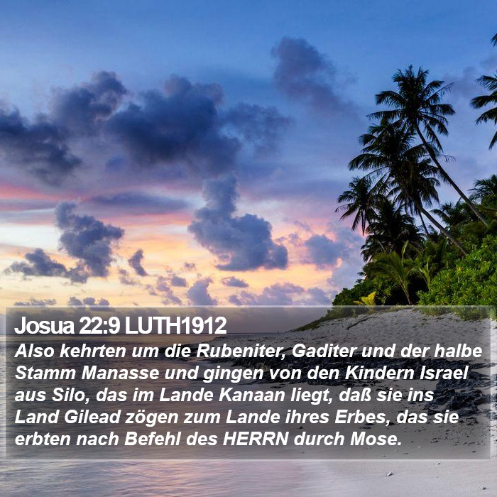 Josua 22:9 LUTH1912 Bible Study