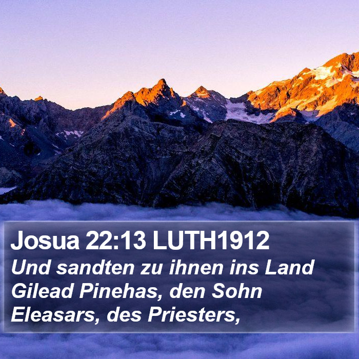Josua 22:13 LUTH1912 Bible Study