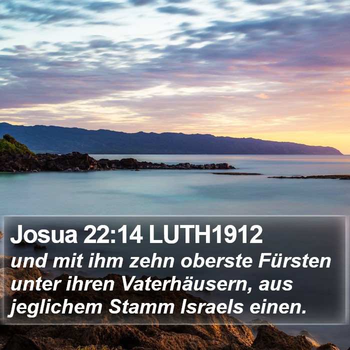 Josua 22:14 LUTH1912 Bible Study