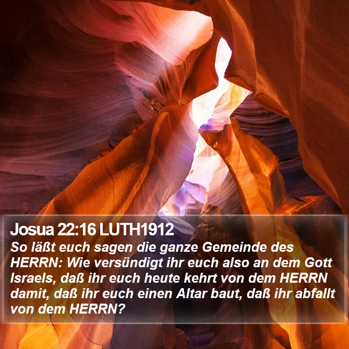 Josua 22:16 LUTH1912 Bible Study