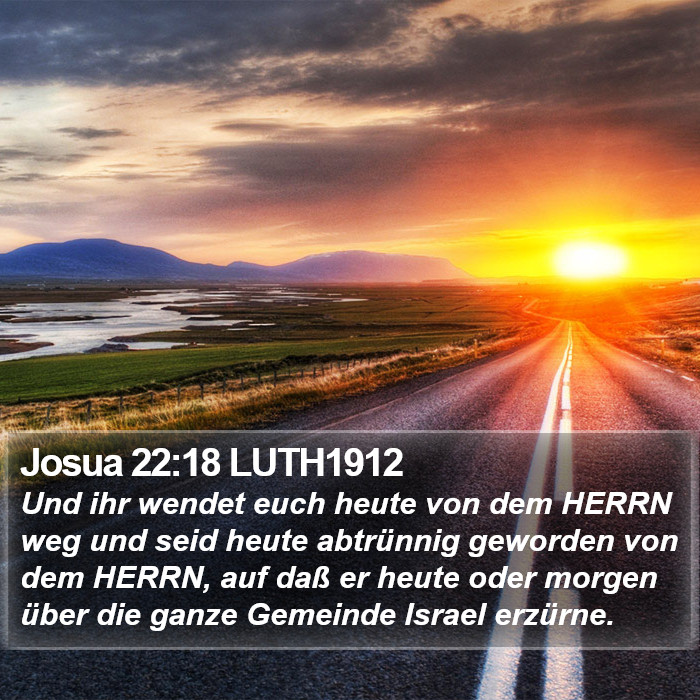 Josua 22:18 LUTH1912 Bible Study
