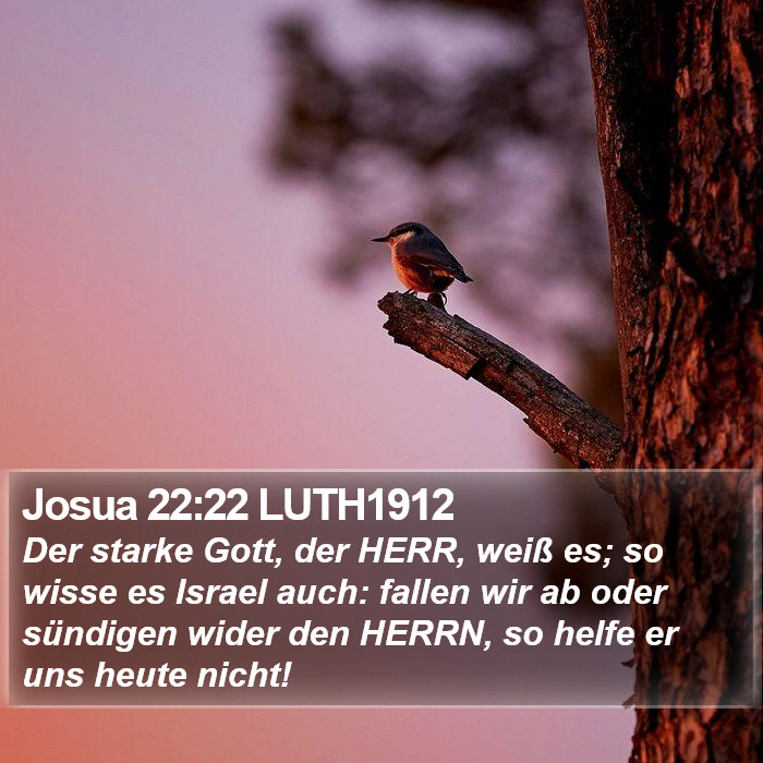 Josua 22:22 LUTH1912 Bible Study
