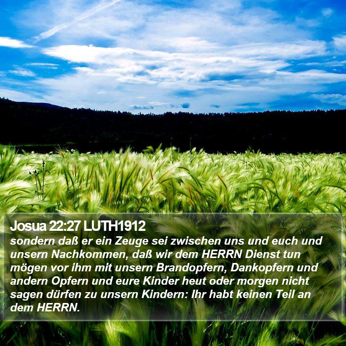 Josua 22:27 LUTH1912 Bible Study