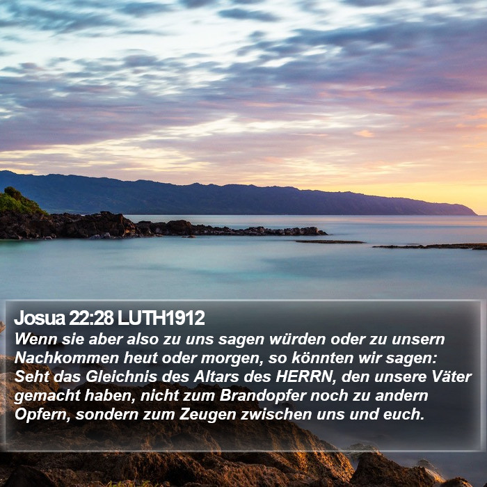 Josua 22:28 LUTH1912 Bible Study